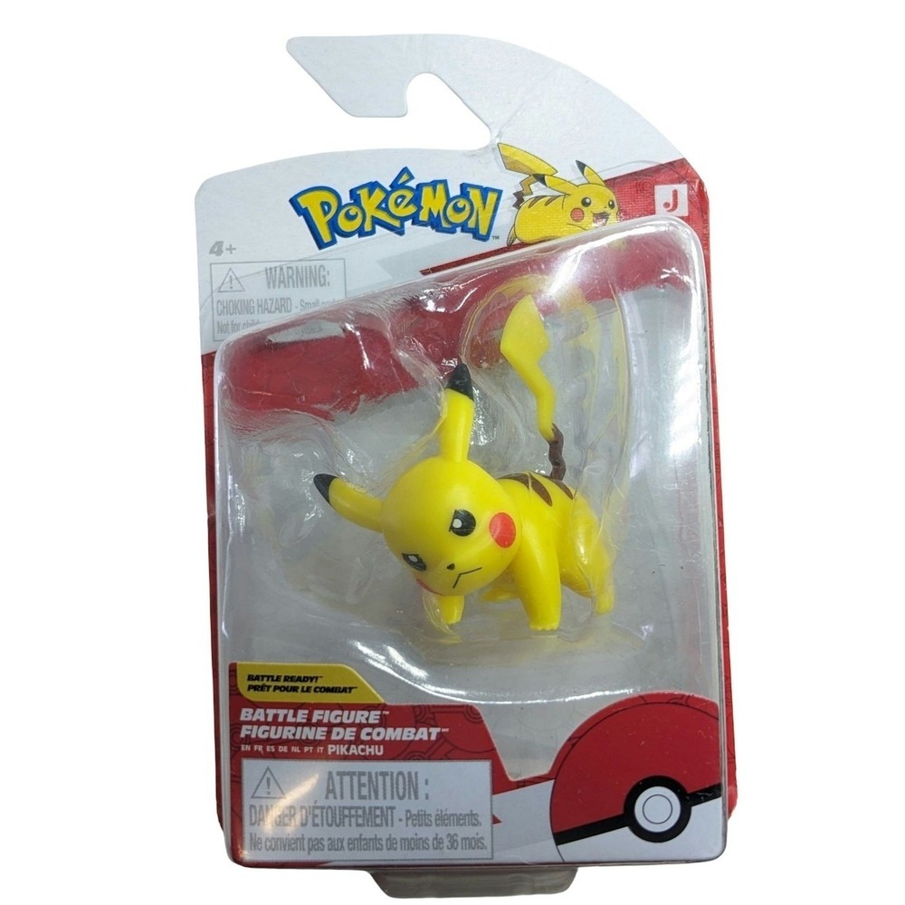 PIKACHU‎ ACTION FIGURE POKEMON JAZWARES PKW4345 YELLOW LICENSED TOY NEW